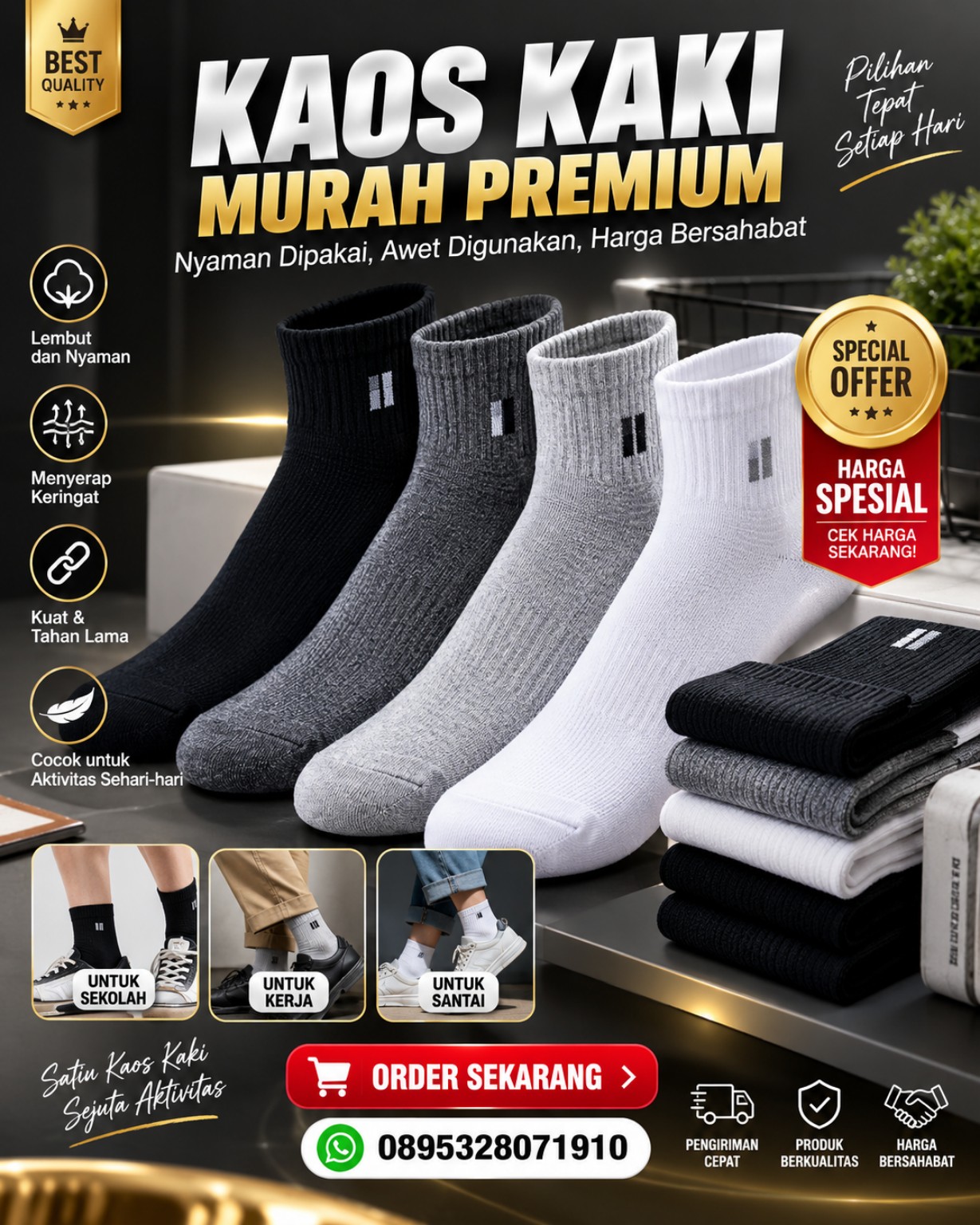 Kaos Kaki Murah Premium